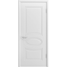 Ульяновская дверь Багет-1С белая эмаль  ДГ