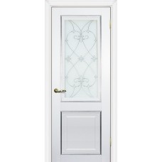Дверь Profilo Porte PSCL-27 Белый серебро стекло Калипсо серебро