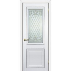 Дверь Profilo Porte PSCL-27 Белый серебро стекло Готика серебро