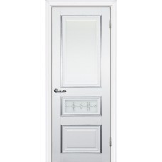 Дверь Profilo Porte PSCL-29 Белый серебро стекло Калипсо серебро