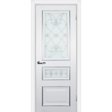 Дверь Profilo Porte PSCL-29-2 Белый серебро стекло Калипсо серебро