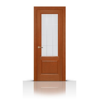 Межкомнатная Дверь СитиДорс модель Малахит-1 цвет Анегри темный стекло