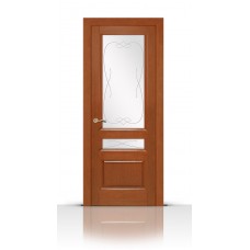 Дверь СитиДорс модель Малахит-2 цвет Анегри темный стекло