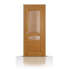 Дверь СитиДорс модель Топаз цвет Анегри светлый стекло