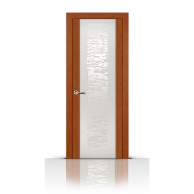 Межкомнатная Дверь СитиДорс модель Вейчи цвет Анегри темный триплекс белый