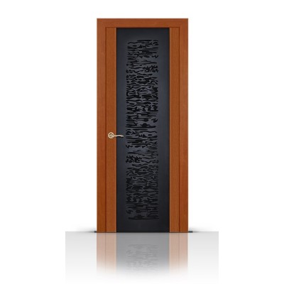 Межкомнатная Дверь СитиДорс модель Вейчи цвет Анегри темный триплекс чёрный