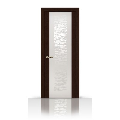 Межкомнатная Дверь СитиДорс модель Вейчи цвет Венге триплекс белый