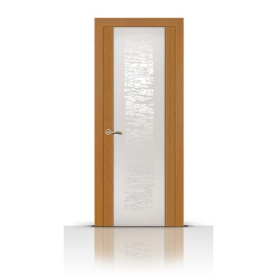 Межкомнатная Дверь СитиДорс модель Вейчи цвет Анегри светлый триплекс белый