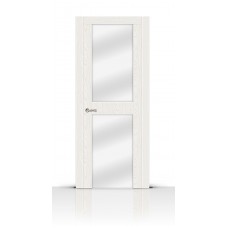 Дверь СитиДорс модель Турин-3 цвет Ясень белый зеркало