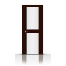Дверь СитиДорс модель Турин-3 цвет Ясень шоколад триплекс белый