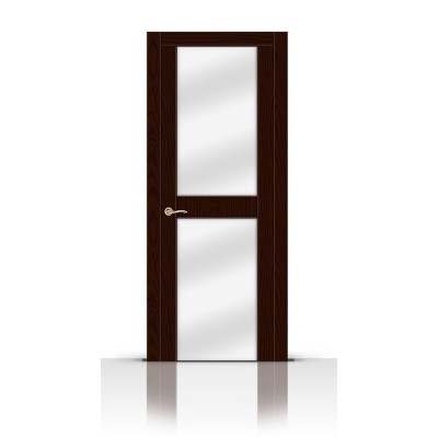 Межкомнатная Дверь СитиДорс модель Турин-3 цвет Ясень шоколад зеркало