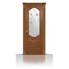 Дверь СитиДорс модель Гиацинт цвет Американский орех стекло Очарование