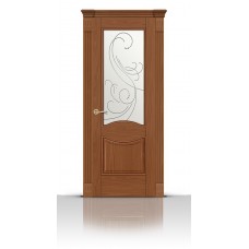Дверь СитиДорс модель Онтарио цвет Американский орех стекло Метелица