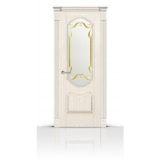 Дверь СитиДорс модель Гиацинт цвет Ясень белый стекло Нежность