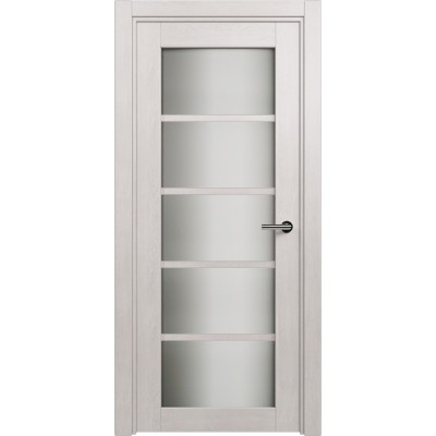 Межкомнатная Дверь Status Optima модель 122 Дуб белый стекло Сатинато белое