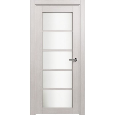 Межкомнатная Дверь Status Optima модель 122 Дуб белый триплекс белый