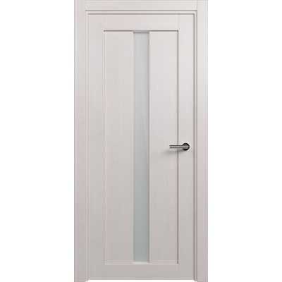 Межкомнатная Дверь Status Optima модель 134 Дуб белый стекло Сатинато белое
