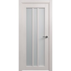 Дверь Status Optima модель 136 Дуб белый стекло Сатинато белое