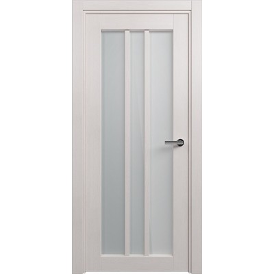 Межкомнатная Дверь Status Optima модель 136 Дуб белый стекло Сатинато белое
