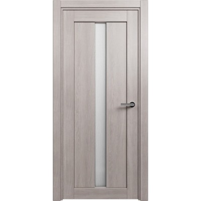 Межкомнатная Дверь Status Optima модель 134 Дуб серый стекло Канны