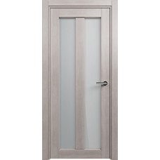 Дверь Status Optima модель 135 Дуб серый стекло Сатинато белое