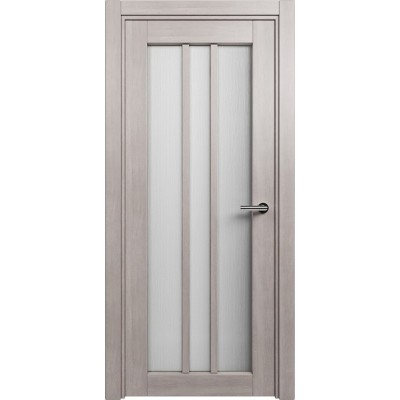 Межкомнатная Дверь Status Optima модель 136 Дуб серый стекло Канны