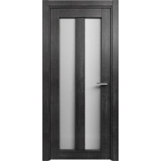 Дверь Status Optima модель 135 Дуб чёрный стекло Канны