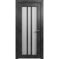 Дверь Status Optima модель 136 Дуб чёрный стекло Канны