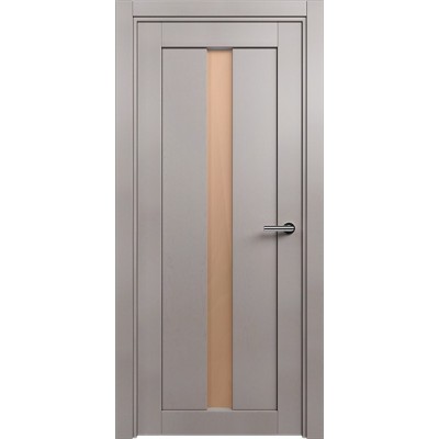 Межкомнатная Дверь Status Optima модель 134 Грей стекло Сатинато бронза