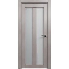 Дверь Status Optima модель 135 Грей стекло Сатинато белое