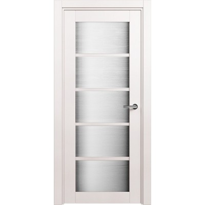 Межкомнатная Дверь Status Optima модель 122 Белый жемчуг стекло Канны
