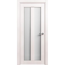 Дверь Status Optima модель 135 Белый жемчуг стекло Канны