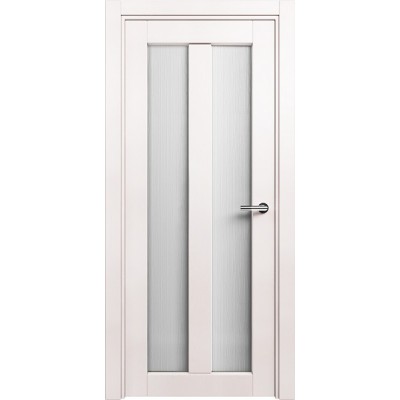 Межкомнатная Дверь Status Optima модель 135 Белый жемчуг стекло Канны