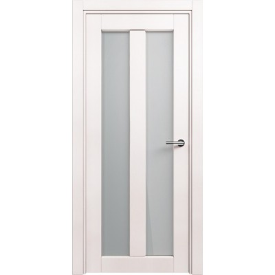 Межкомнатная Дверь Status Optima модель 135 Белый жемчуг стекло Сатинато белое