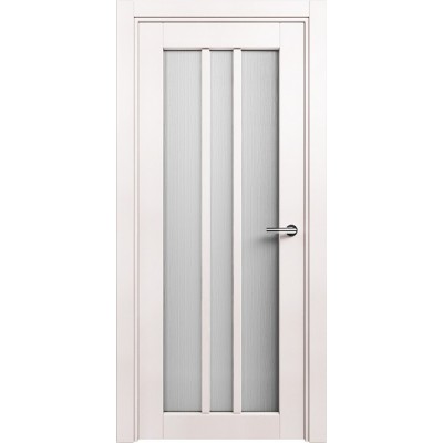 Межкомнатная Дверь Status Optima модель 136 Белый жемчуг стекло Канны