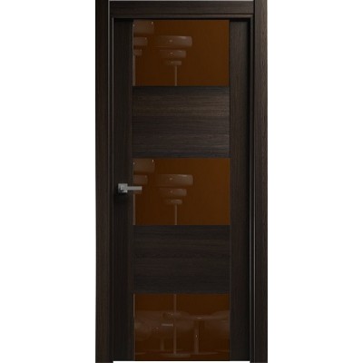 Межкомнатная Дверь Status Versia модель 226 Орех стекло лакобель коричневый