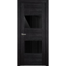 Дверь Status Versia модель 221 Дуб чёрный стекло лакобель чёрный