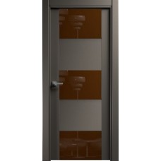 Дверь Status Versia модель 226 Грей стекло лакобель коричневый