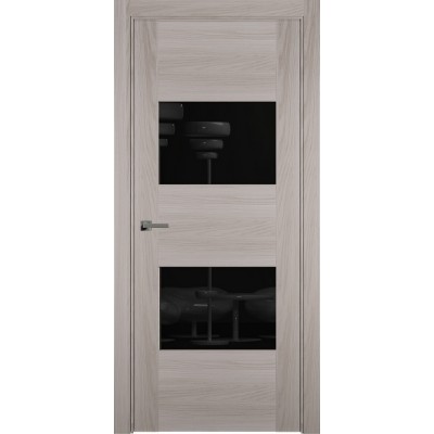 Межкомнатная Дверь Status Versia модель 221 Ясень стекло лакобель чёреый