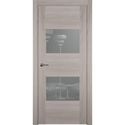 Межкомнатная Дверь Status Versia модель 221 Ясень стекло лакобель серый