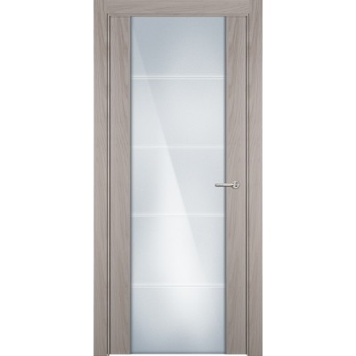 Межкомнатная Дверь Status Versia модель 222 Ясень стекло калёное с гравировкой