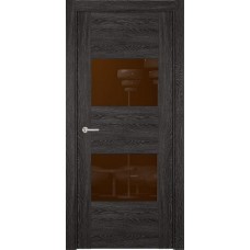 Дверь Status Versia модель 221 Дуб патина стекло лакобель коричневый