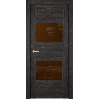 Межкомнатная Дверь Status Versia модель 221 Дуб патина стекло лакобель коричневый