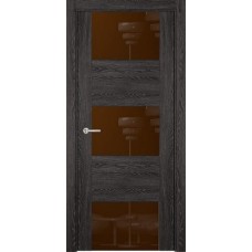 Дверь Status Versia модель 226 Дуб патина стекло лакобель коричневый