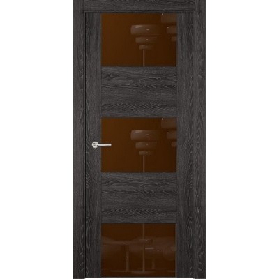 Межкомнатная Дверь Status Versia модель 226 Дуб патина стекло лакобель коричневый