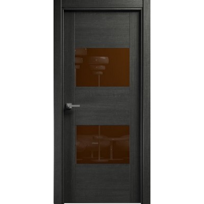 Межкомнатная Дверь Status Versia модель 221 Венге пепельный стекло лакобель коричневый