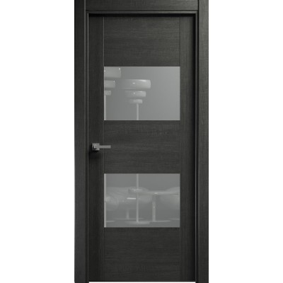 Межкомнатная Дверь Status Versia модель 221 Венге пепельный стекло лакобель серый