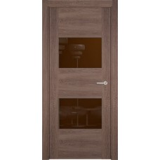 Дверь Status Versia модель 221 Дуб капучино стекло лакобель коричневый