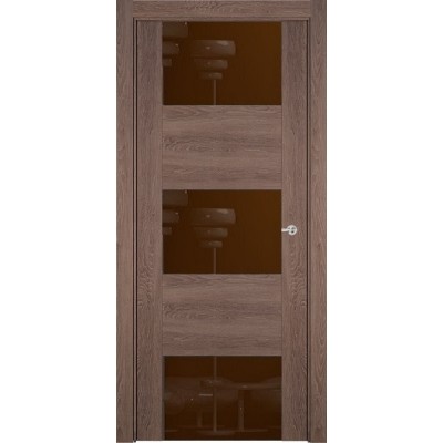 Межкомнатная Дверь Status Versia модель 226 Дуб капучино стекло лакобель коричневый