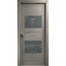 Дверь Status Versia модель 221 Дуб серый стекло лакобель серый